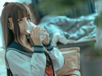 美图更新：蠢沫沫的地铁原图cos照片